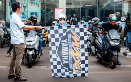 Intip Keseruan Puluhan Biker NMAX saat Gelar Satmori Keliling Jakarta