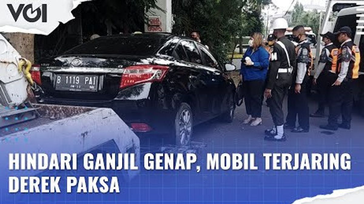 VIDEO: Hindari Ganjil Genap, Mobil Terjaring Derek Paksa