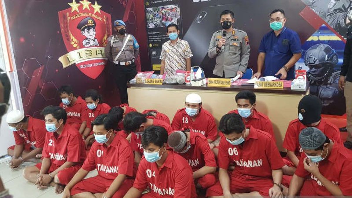 From Dealers To Couriers, 15 Suspects In Drug Cases In Semarang Are Being Processed By The Police