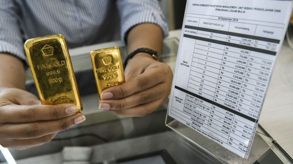 Le prix de l’or Antam est de nouveau passé à 1 131 000 roupies par kilogramme