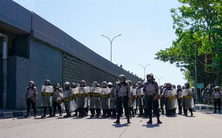 1.955 Personel Gabungan Amankan Demo Evaluasi 2 Tahun Kepemimpinan Presiden Joko Widodo-Ma'ruf Amin di Patung Kuda Jakpus