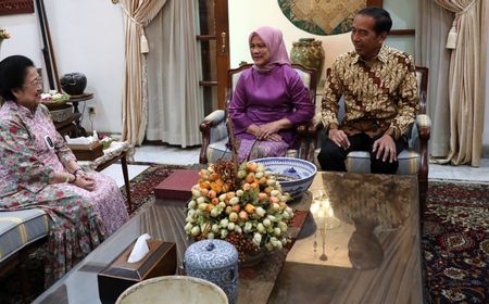 Megawati Sambut Kedatangan Jokowi-Ibu Negara di Teuku Umar, 1 Jam Halalbihalal Sekaligus Bahas Dinamika Politik