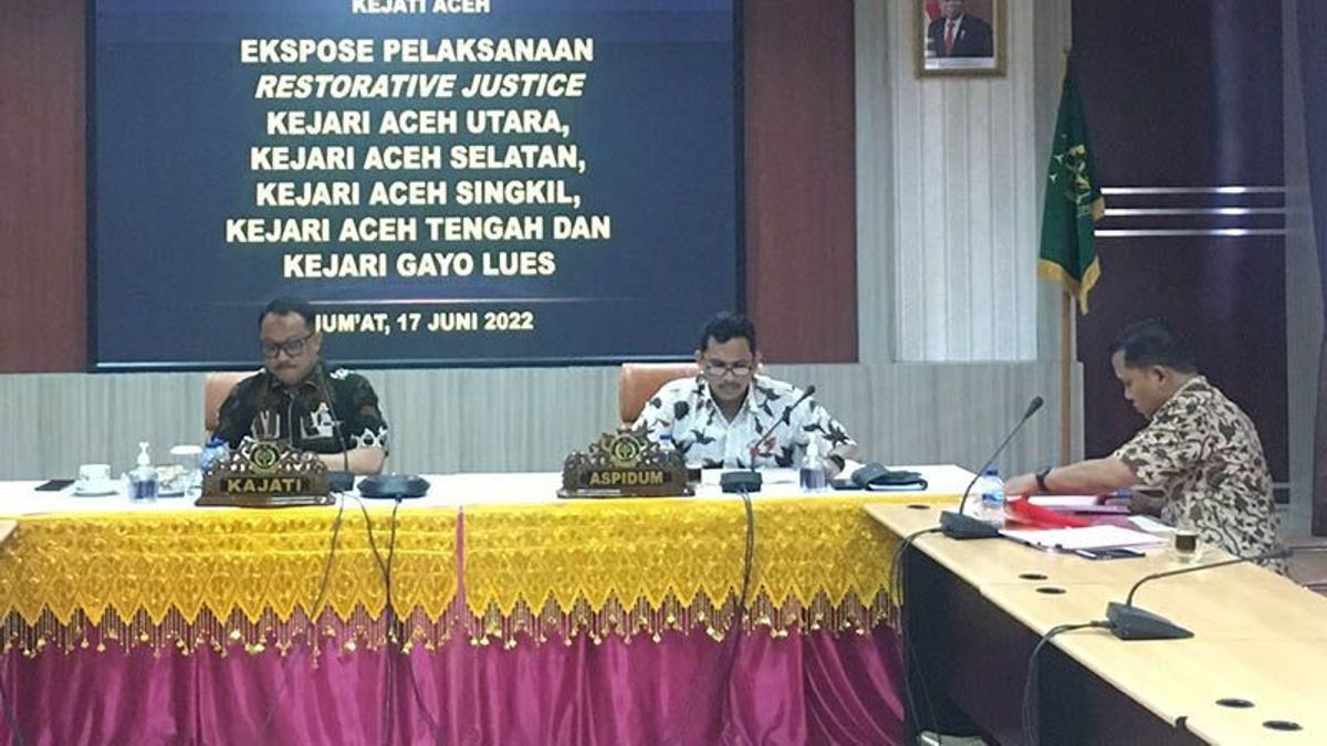 Using Restorative Justice, 6 Cases Starting From Persecution Of Neighbors, Domestic Violence And Traffic Accidents Terminated By Aceh Prosecutor's Office