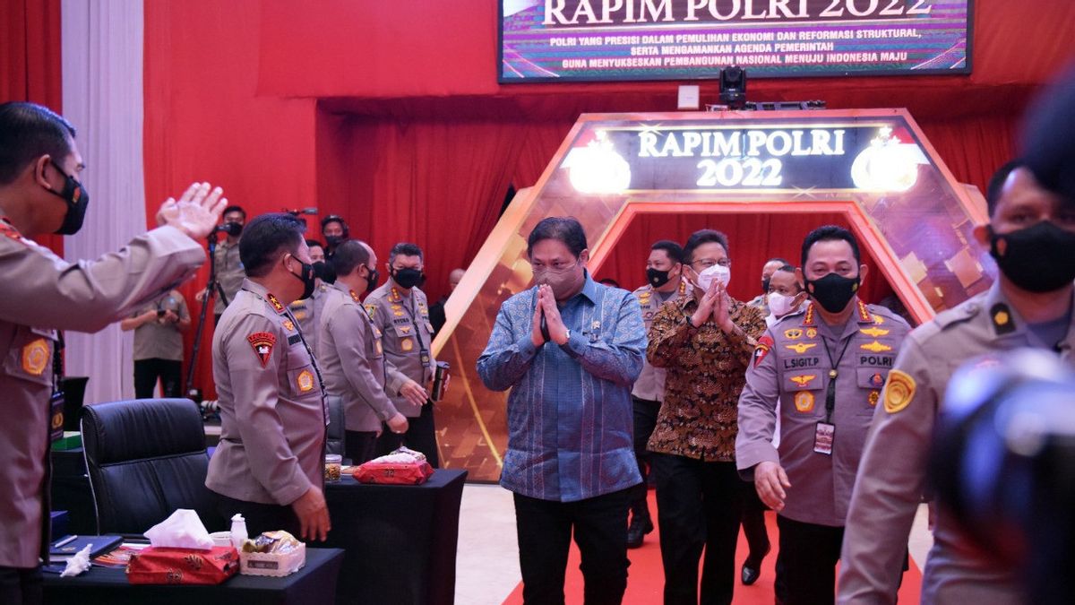 Ekonomi Indonesia Tumbuh Positif, Menko Airlangga: Akan Berbeda Jika Tak Mendapat Dukungan Polri