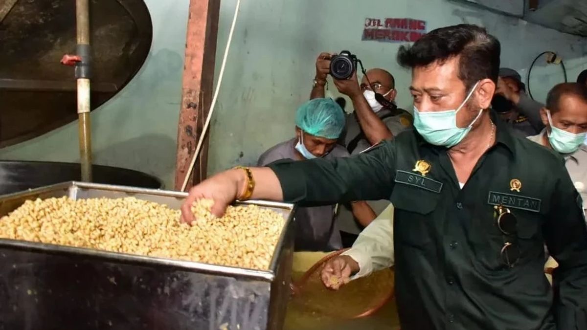 监测望加锡茄子市场，农业部长Syahrul Yasin Limpo发现一个问题：食用油！