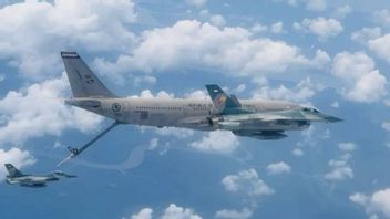 RSAF Together Exercise In Riau, Indonesian Air Force Fighter Aircraft Filled With Fuel In The Air