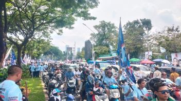 Macet, Massa Pendukung Prabowo-Gibran Penuhi Jalan Gatot Subroto Menuju GBK