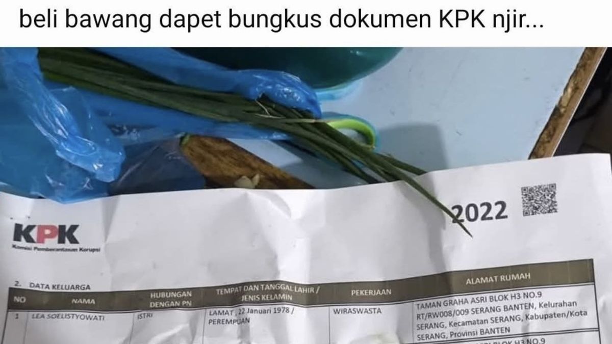 aramphétamine virale du document LHKPN devient bonbon, KPK : Pas d’impression officielle de l’institution