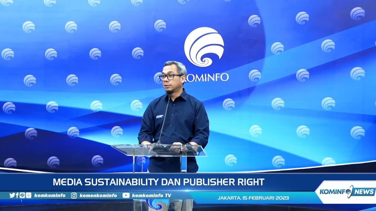 مناقشة سريعة ، Kominfo تتوقع الانتهاء من مشروع حق الناشر في المرسوم الرئاسي قبل مارس