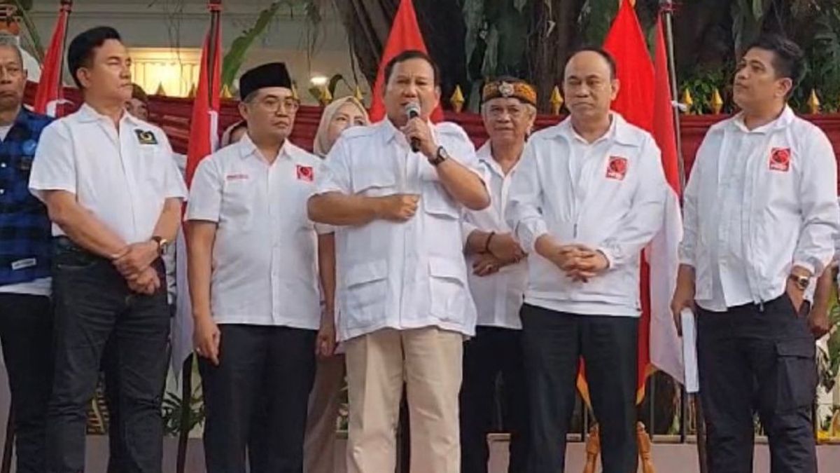 Projo Jadi Capres 2024的支持下,Prabowo:我全心全意地与佐科威团结在一起