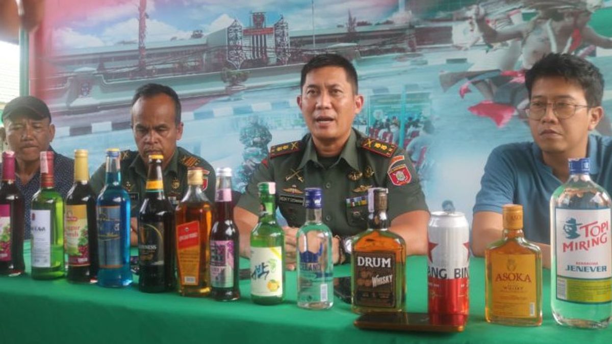 Kodim Tarakan Sita Ratusan Botol Miras Tanpa Dokumen