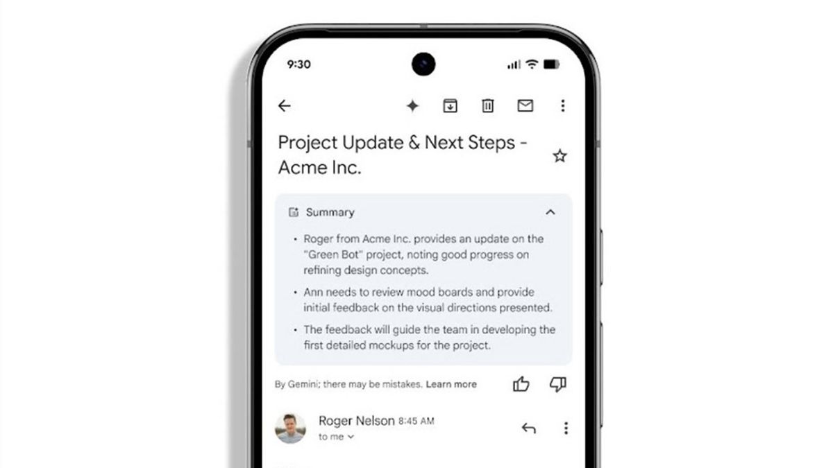 Google Hadirkan Fitur Ringkasan AI Secara Otomatis di Gmail