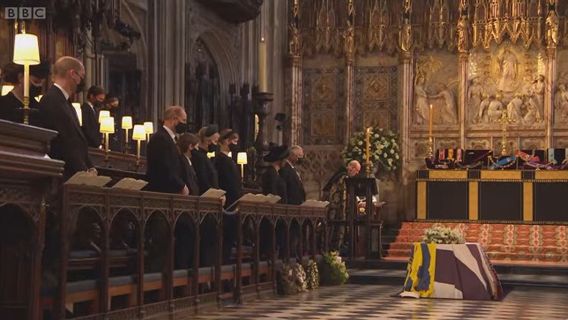 The Sorrowful Strains Of The Bagpipes Accompany Prince Philip's Funeral