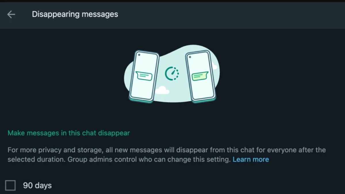 WhatsAppは、メッセージが消える期間を1年に延長すると主張されています