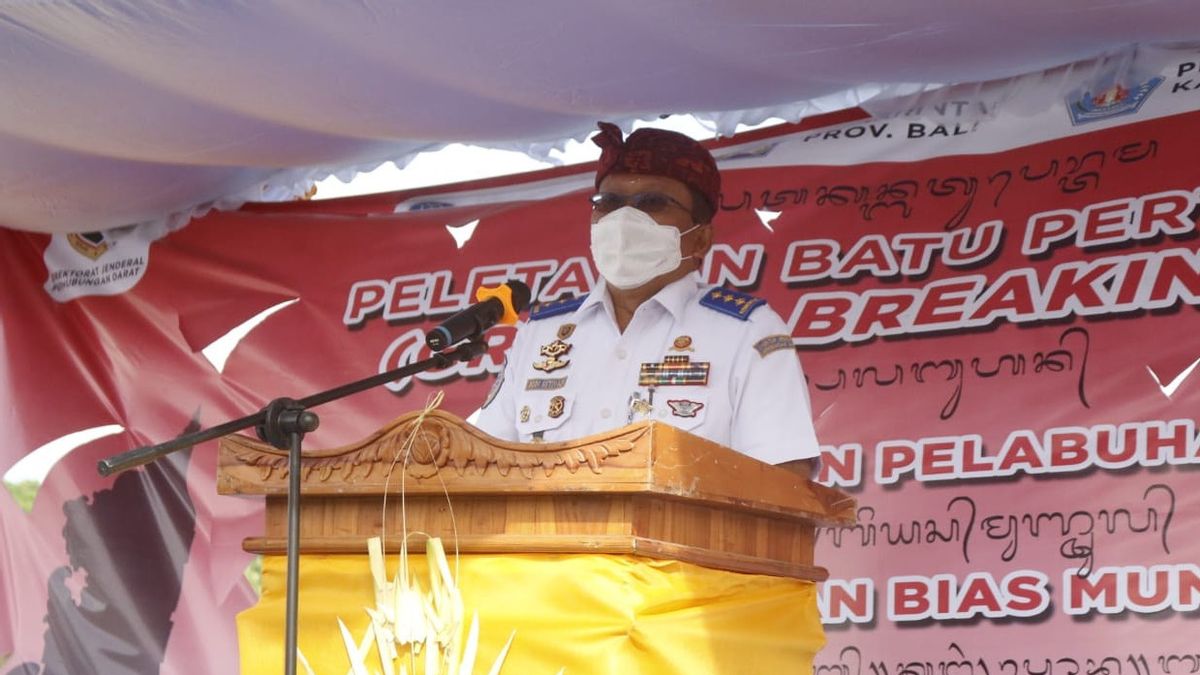 Directeur Général De Hubdat Commence La Construction De Bias Munjul Crossing Port à Bali