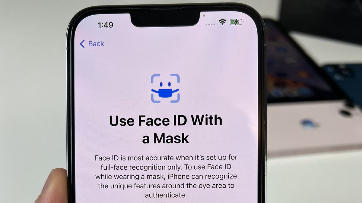 アップルの新しい技術革新、顔IDは、あなたがマスクを着用しても、iPhone 12と13のために有効なまだ使用することができます