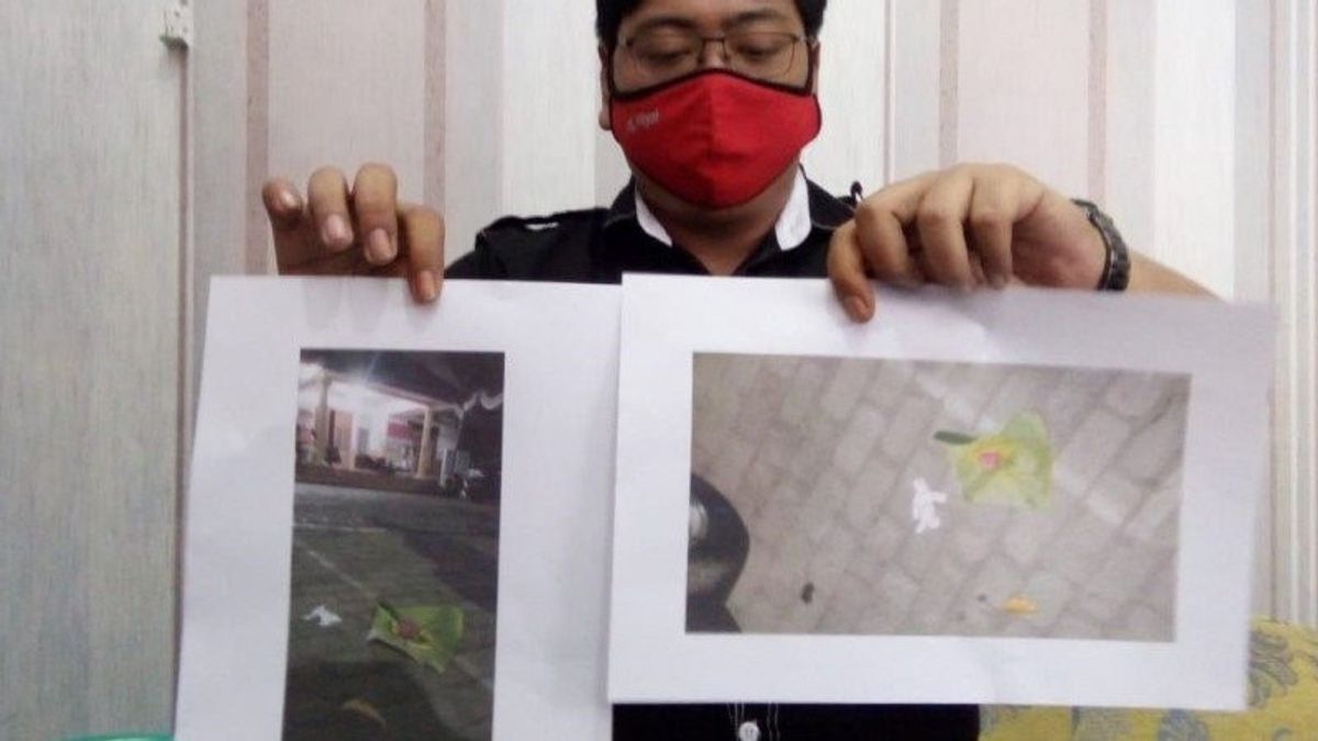 Blitar KPU办公室被Setaman鲜花和纸娃娃吓倒了，送给Santet吗？