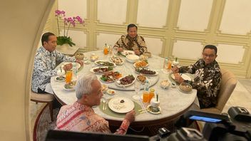 Prabowo, Ganjar dan Anies Kompak Kenakan Batik Parang saat Makan Siang Bareng Jokowi di Istana