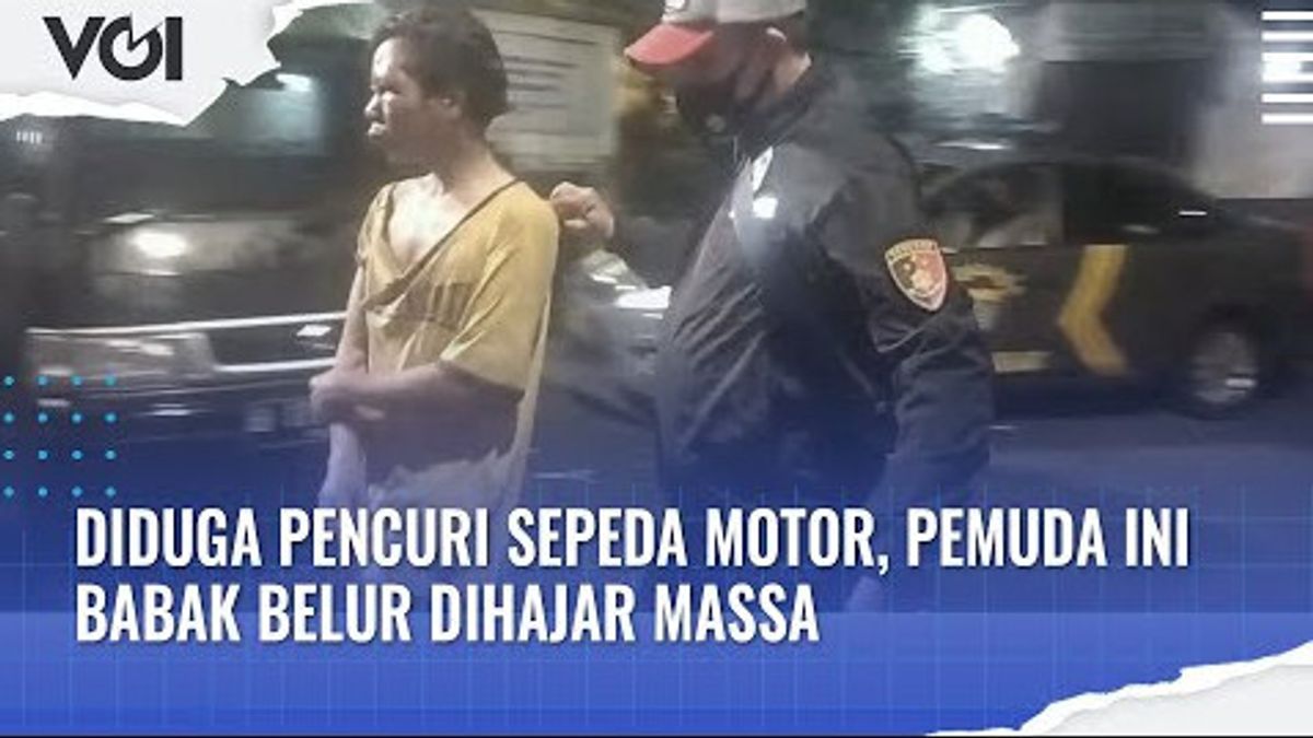 VIDEO: Diduga Pencuri Sepeda Motor, Pemuda ini Babak Belur Dihajar Massa