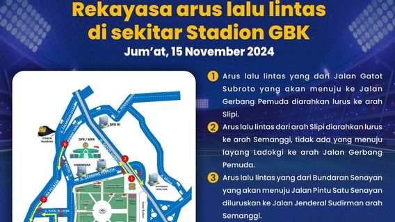 Note, This Is Traffic Engineering When The Indonesian Vs Japan National Team At GBK Tomorrow