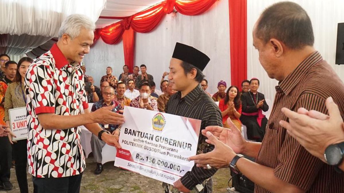 Assistance To Gusdurian Polytechnic, Ganjar: This Is Gotong Royong Forming Good Education