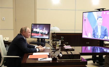 Gelar Pertemuan Virtual, Presiden Putin dan Presiden Xi Jinping Kritisi Aliansi Militer AUKUS dan QUAD