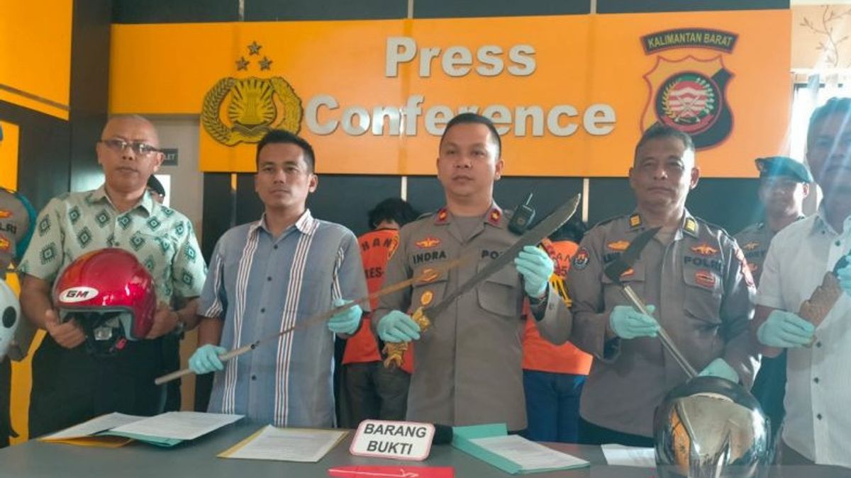 Singkawang Police Arrest 6 Perpetrators Of Persecution Starting With Each Other, Various Sharp Weapons Confiscated