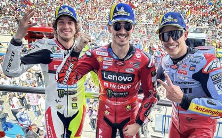 Francesco Bagnaia Jawarai MotoGP Spanyol 2024, Marquez Segel Podium Kedua