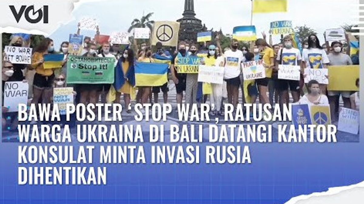 ビデオ:ウクライナのロシア紛争、バリ島のウクライナ人の数百人が領事館に到着