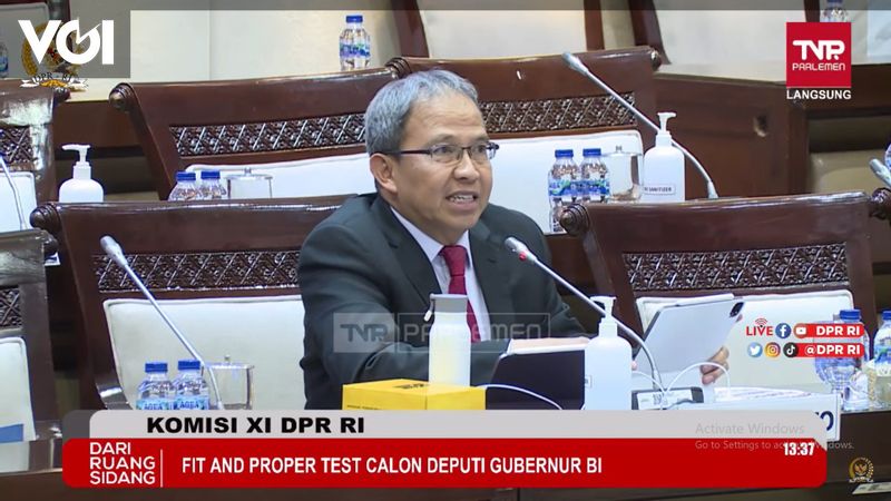 Fit And Proper Test Di DPR, Calon Deputi Gubernur BI Dwi Pranoto Bawa ...