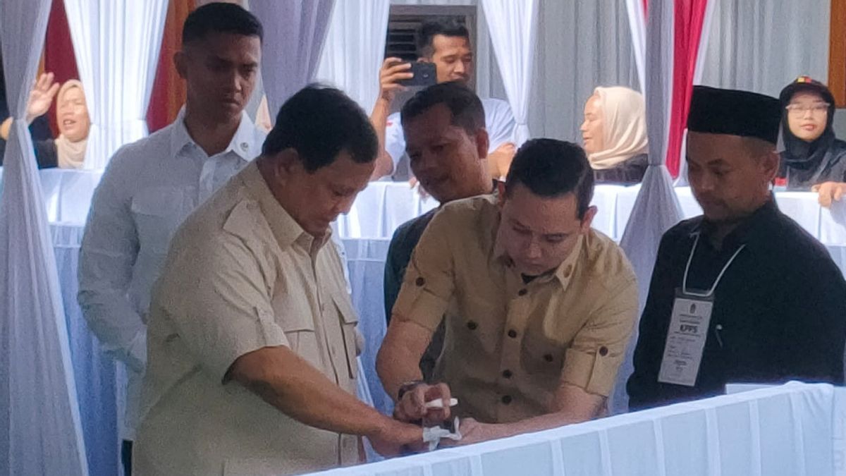 Presiden Prabowo Subianto Nyoblos di TPS 08, Pilihannya Tetap Rahasia