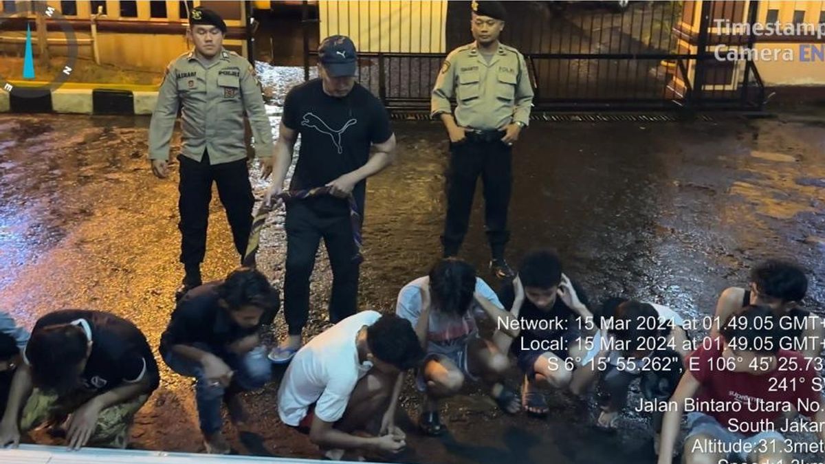 Hendak Perang Sarung,Pesanggrahan Jaksel Digelandang的12名青少年前往警察局