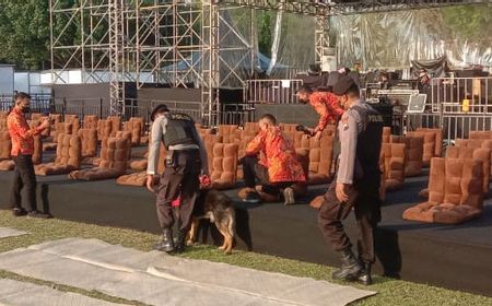 Jelang Akhir Culture Minister Meeting G20, Jihandak Brimob dan K-9 Polres Magelang Lakukan Sterilisasi Lokasi