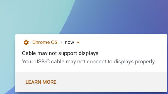 Chromebook更新现在将在USB-C电缆无法正常工作时发出警告