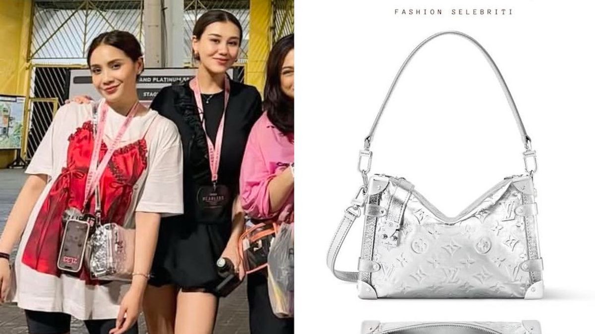 BLACKPINKコンサートでのナギタ・スラヴィナのシンプルスタイル バッグ7400万ルピア