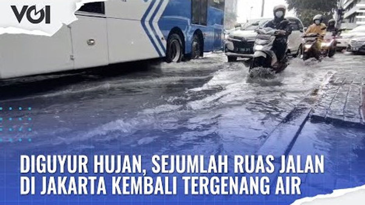 VIDEO: Diguyur Hujan, Sejumlah Ruas Jalan di Jakarta Kembali Tergenang Air