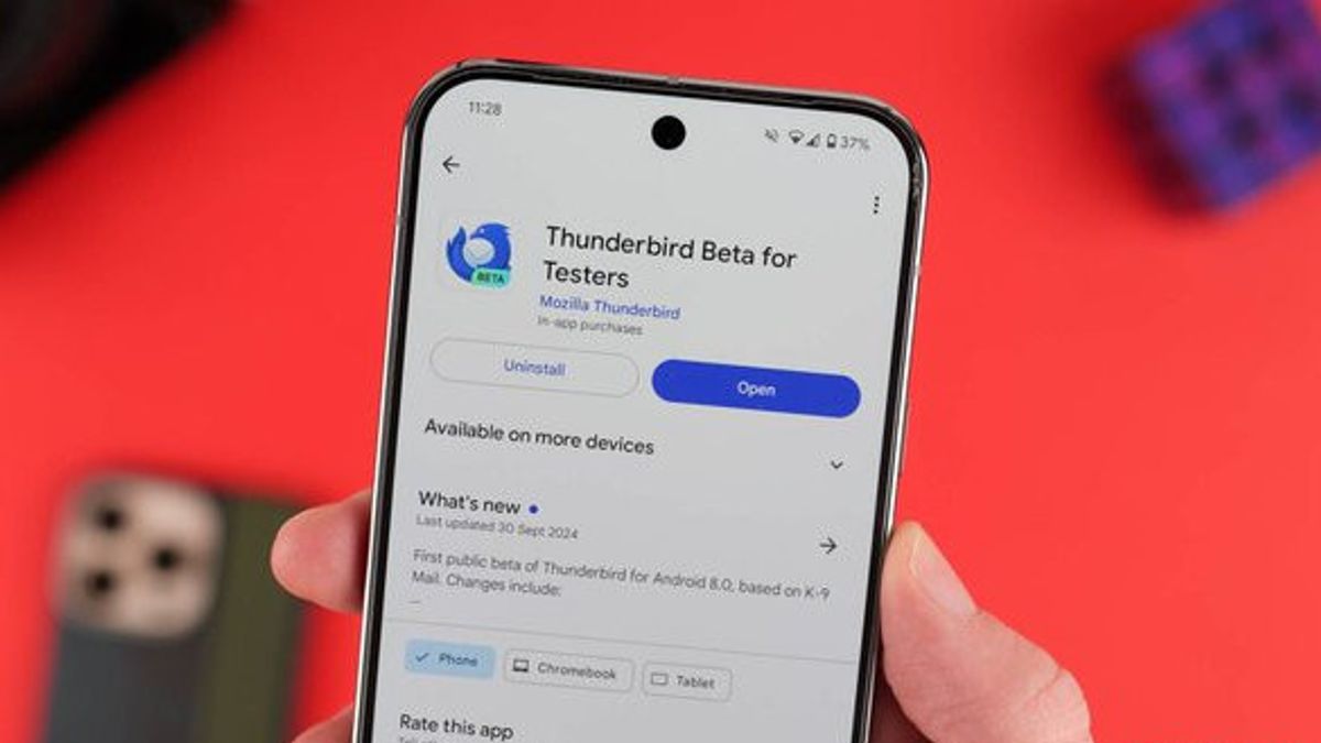 Thunderbird Present On Android In Beta First Version