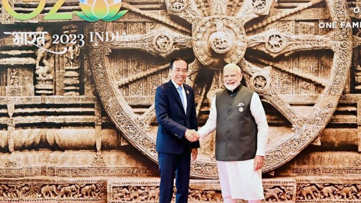 President Jokowi Arrives At The G20 Summit Location Welcomed By PM Narendra Modi