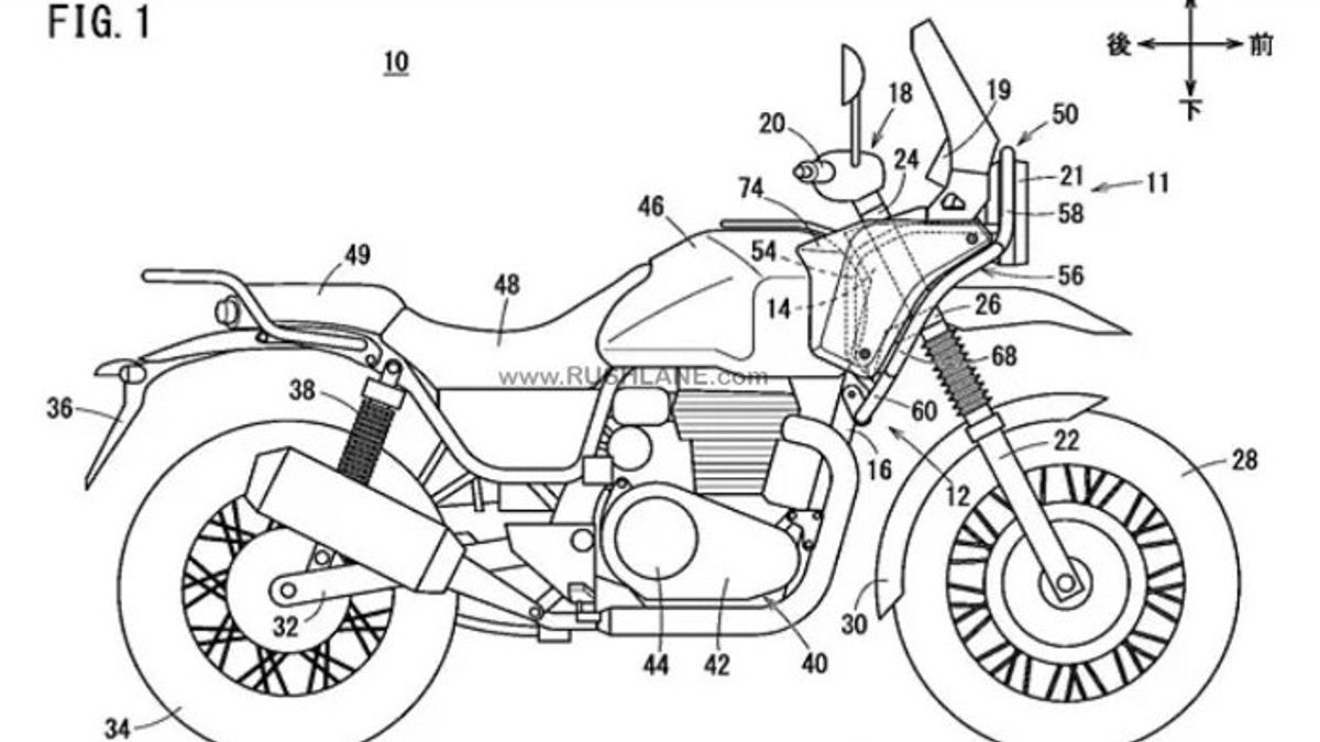 Un brevet de la nouvelle moto Honda, une nouvelle moto-avions CB350 ADV devrait lancer à la fin de l’année