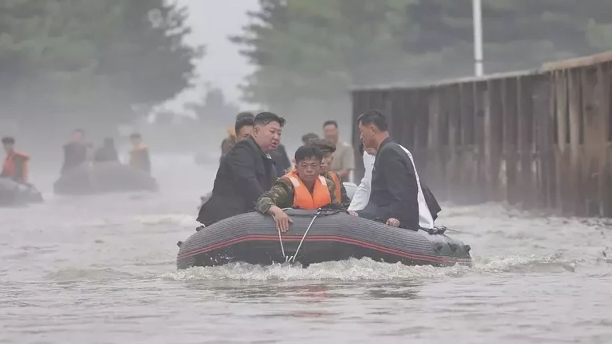 Tolak Bantuan, Kim Jong-un Tuduh Media Korsel Berlebihan Beritakan Banjir di Korut