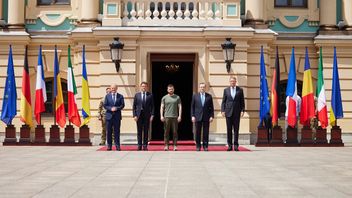  法国、意大利和德国领导人访问乌克兰基辅领导人马克龙总统：这是我们发出的团结信息
