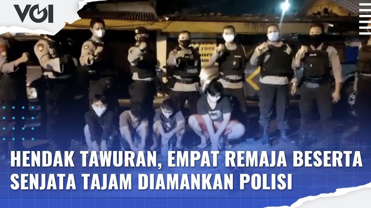 VIDEO: Hendak Tawuran, Empat Remaja Beserta Barang Bukti Berhasil Diamankan Polisi