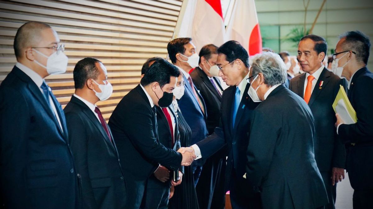 与国有企业部长佐科威总统一起加入日本，准备加强BUMN在能源，健康和食品领域的合作