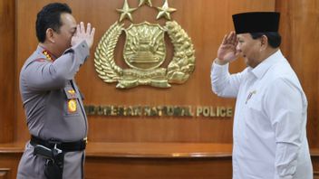 Sambangi Kapolri di Mabes Polri, Prabowo: Kita Perlu TNI dan Polri yang Kuat
