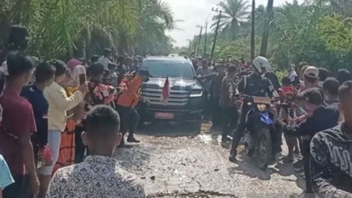 Saking Parahnya Jalan Rusak di Labuhanbatu Utara Sumut, Mobil Jokowi pun Putar Balik