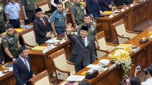 Prabowo Attends The Last Working Meeting As Minister Of Defense At The Indonesian House Of Representatives