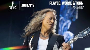 オジー・オズボルンのメタリカのオークションテーブル入りミュート・オブ・ザ・スクエア・ギター