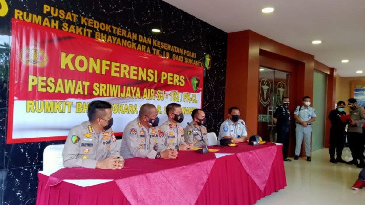 RS Polri Terima 21 Sampel Informasi Genetik Penumpang Pesawat Sriwijaya Air SJ-182