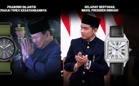 Perbedaan Harga Jam Tangan Prabowo Subianto dan Gibran Rakabuming di Acara Pelantikan