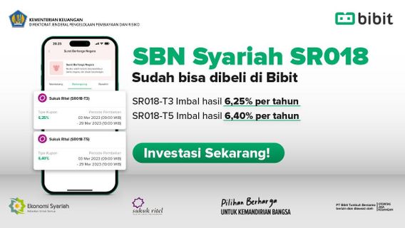 SBN 伊斯兰教 SR018 可以从今天开始购买，Bibit.id：国家 100% 保证的伊斯兰教法投资